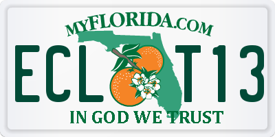 FL license plate ECLT13