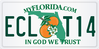 FL license plate ECLT14