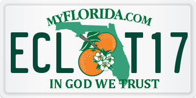 FL license plate ECLT17