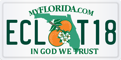 FL license plate ECLT18