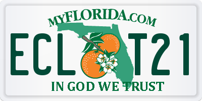 FL license plate ECLT21