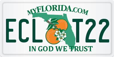 FL license plate ECLT22