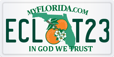 FL license plate ECLT23