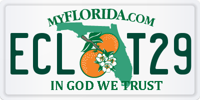 FL license plate ECLT29
