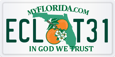 FL license plate ECLT31