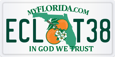 FL license plate ECLT38