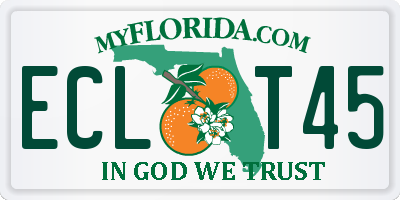 FL license plate ECLT45