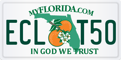 FL license plate ECLT50