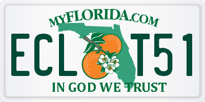 FL license plate ECLT51
