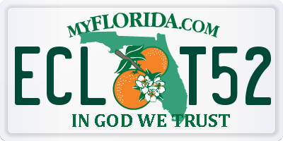 FL license plate ECLT52