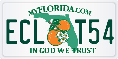 FL license plate ECLT54
