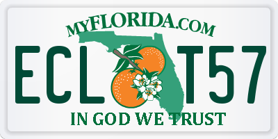 FL license plate ECLT57