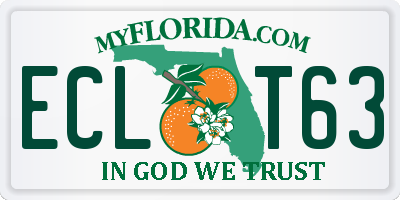 FL license plate ECLT63