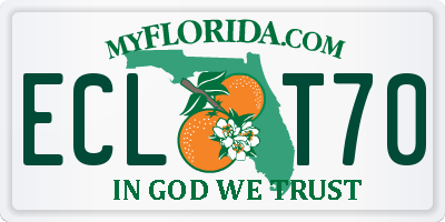 FL license plate ECLT70