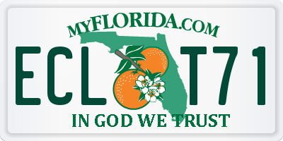 FL license plate ECLT71