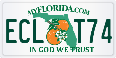 FL license plate ECLT74