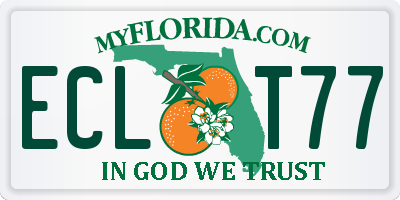 FL license plate ECLT77