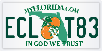 FL license plate ECLT83
