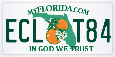 FL license plate ECLT84