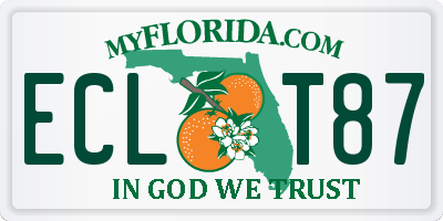 FL license plate ECLT87