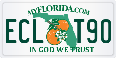 FL license plate ECLT90