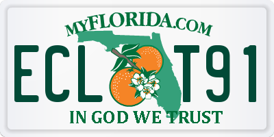 FL license plate ECLT91