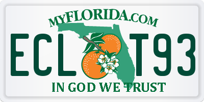 FL license plate ECLT93