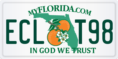FL license plate ECLT98