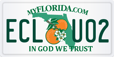 FL license plate ECLU02