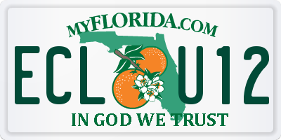 FL license plate ECLU12