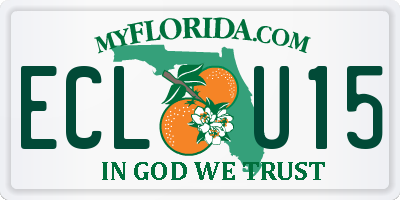 FL license plate ECLU15