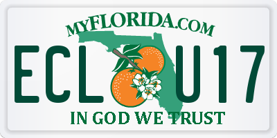 FL license plate ECLU17