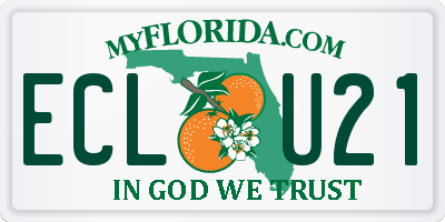 FL license plate ECLU21