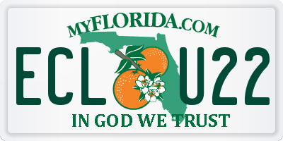 FL license plate ECLU22
