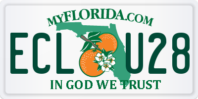 FL license plate ECLU28