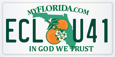 FL license plate ECLU41