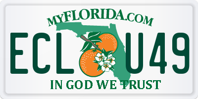 FL license plate ECLU49