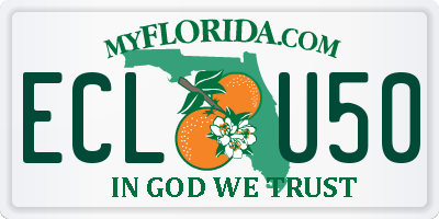 FL license plate ECLU50