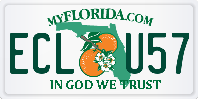 FL license plate ECLU57