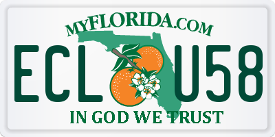 FL license plate ECLU58