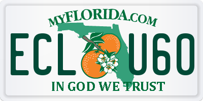 FL license plate ECLU60