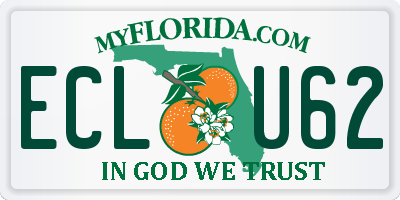FL license plate ECLU62