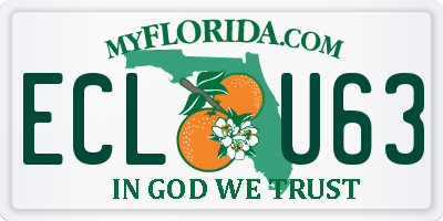 FL license plate ECLU63