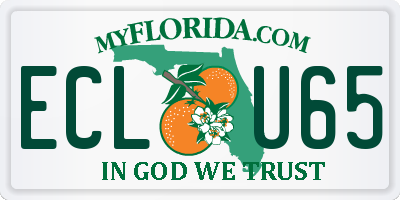 FL license plate ECLU65