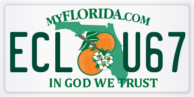 FL license plate ECLU67