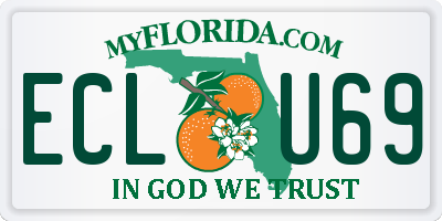 FL license plate ECLU69