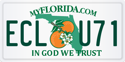 FL license plate ECLU71