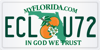 FL license plate ECLU72