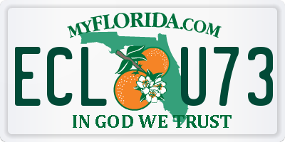 FL license plate ECLU73