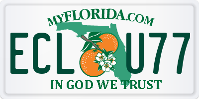 FL license plate ECLU77